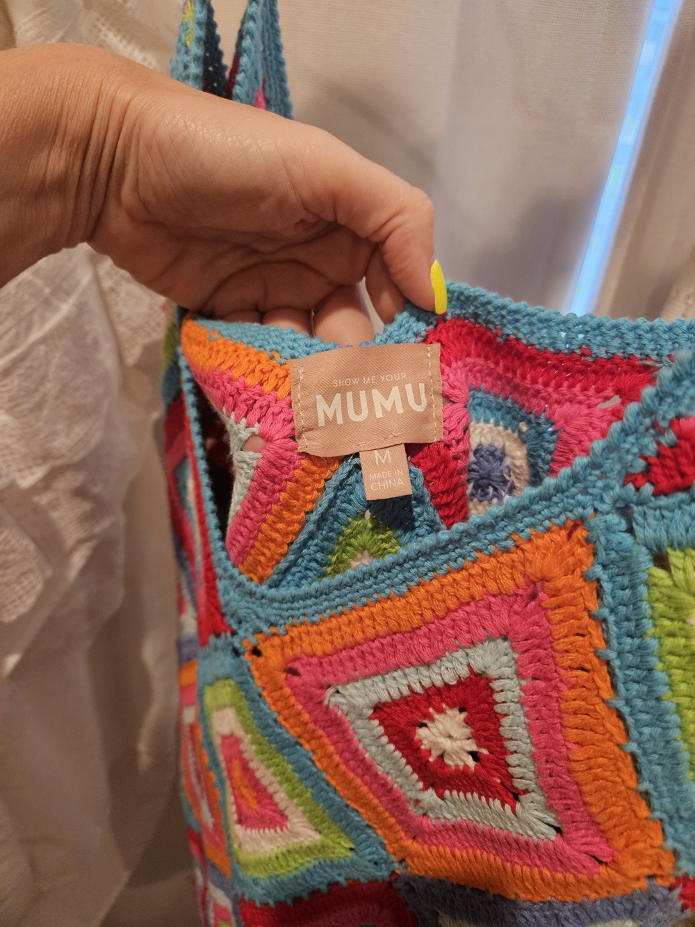 Show Me Your Mumu Multicolor Crochet Diamond Dress - Picture 2 of 6